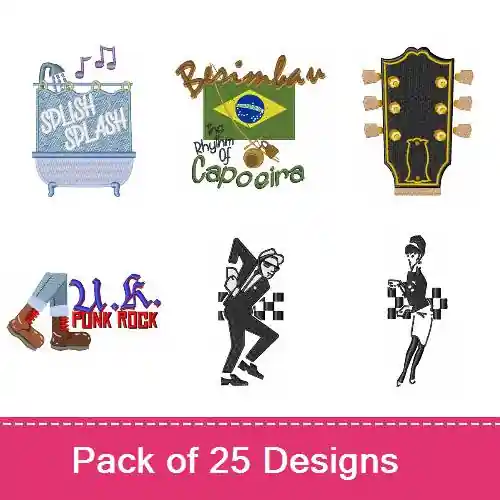 Sing & Dance! Embroidery design pack by Ann The Gran, Embroidery Packs on EmbroideryDesigns.com Price Cut