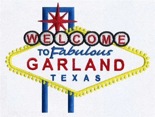 Get Yours Garland, Texas Embroidery Design