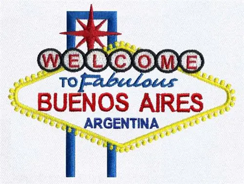 Buenos Aires, Argentina Embroidery Design Hassle-Free Returns