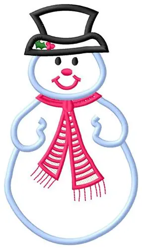 New Arrival Applique Snowman 2 Embroidery Design