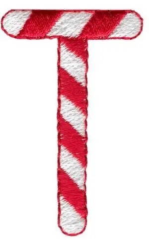 Candy Cane T Embroidery Design Buy Today