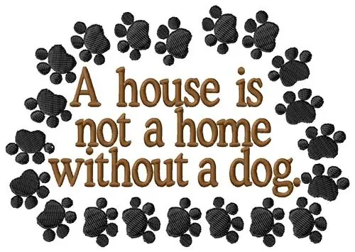 Without a Dog Embroidery Design Clearance
