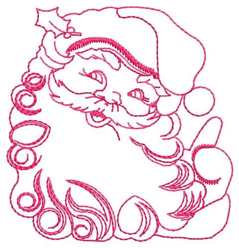 Grab Now Santa Face Embroidery Design