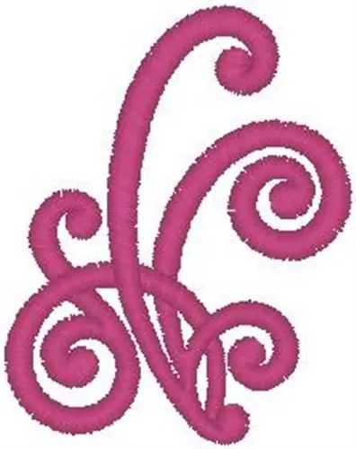 Today Only Pink Swirl Embroidery Design