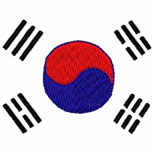 Korean Flag Embroidery Design Reduced Price