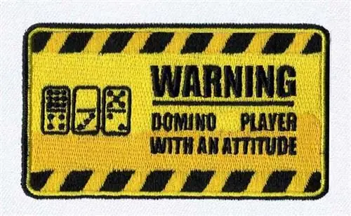 Domino Player Embroidery Design Same Day Shipping