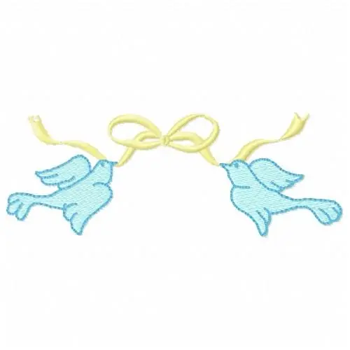 Certified Wedding Doves Embroidery Design