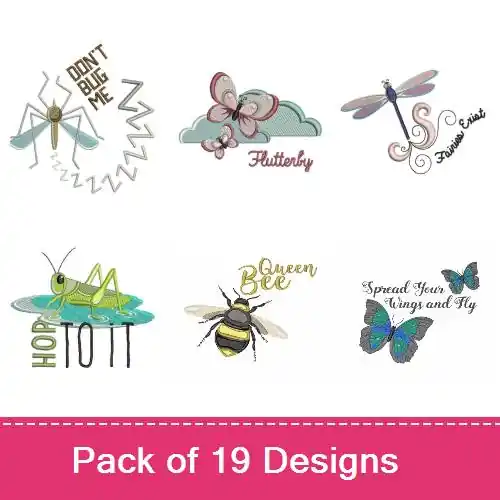 Fast Shipping Spread Your Wings Embroidery design pack by Ann The Gran, Embroidery Packs on EmbroideryDesigns.com