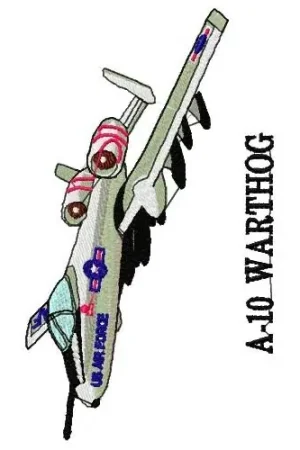 A-10_WartHog Embroidery Design Best Choice