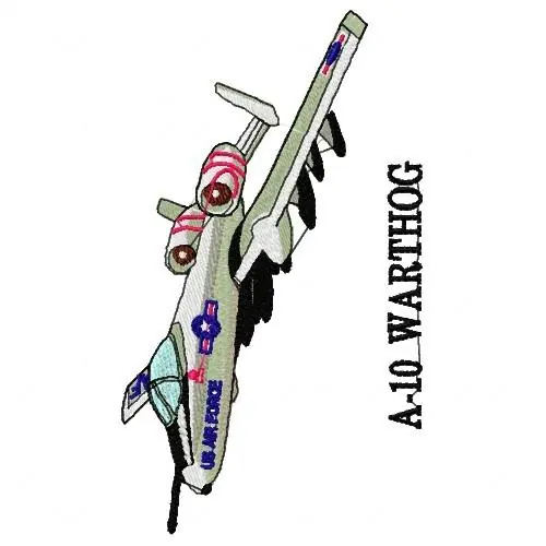 A-10_WartHog Embroidery Design Best Choice