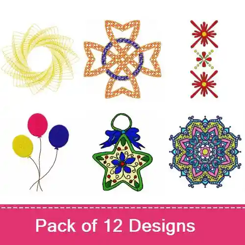 Express Delivery Decorations & Embellishments Embroidery design pack by Ann The Gran, Embroidery Packs on EmbroideryDesigns.com