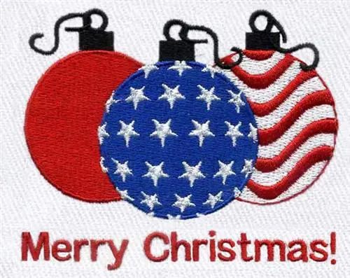 Deal American Flag Ornaments Embroidery Design