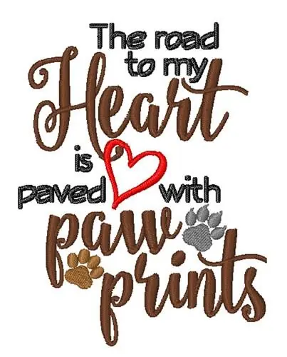 Paved With Paw Prints Embroidery Design Must Have