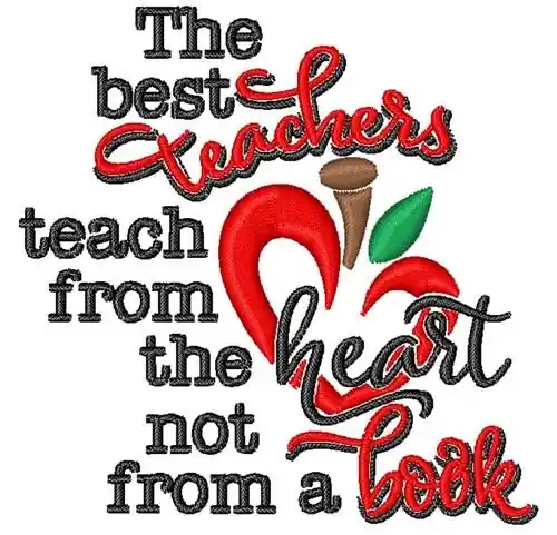 Authentic The Best Teachers Embroidery Design