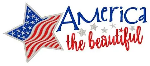 American The Beautiful Embroidery Design Hot Picks