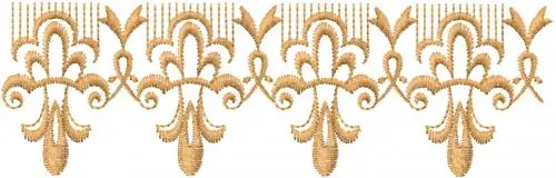 Fancy Scroll Border Embroidery Design Exclusive Offer