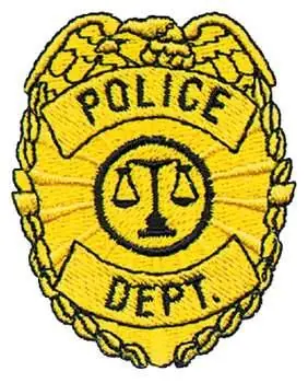 Police Department Badge Embroidery Design Shop Now