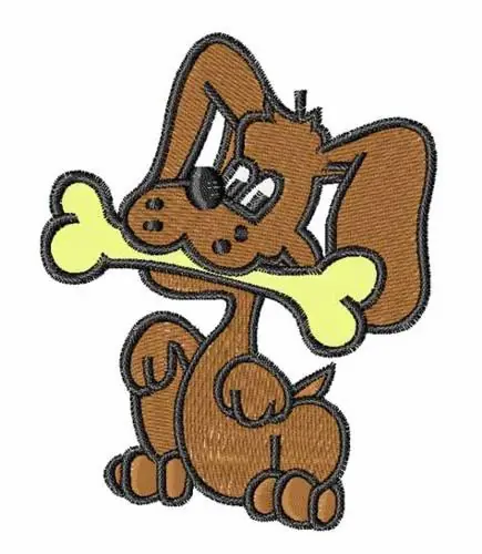 New Arrival Dog and Bone Embroidery Design