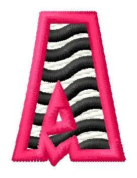 Zebra A Embroidery Design Big Sale