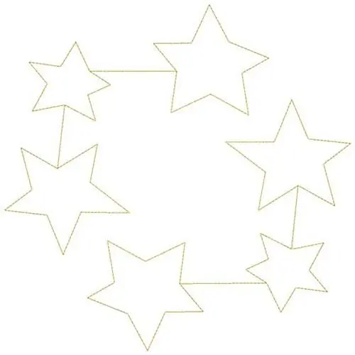 Free Returns Star Outline Embroidery Design