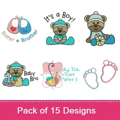 Direct From Manufacturer All About The Baby Embroidery design pack by Ann The Gran, Embroidery Packs on EmbroideryDesigns.com
