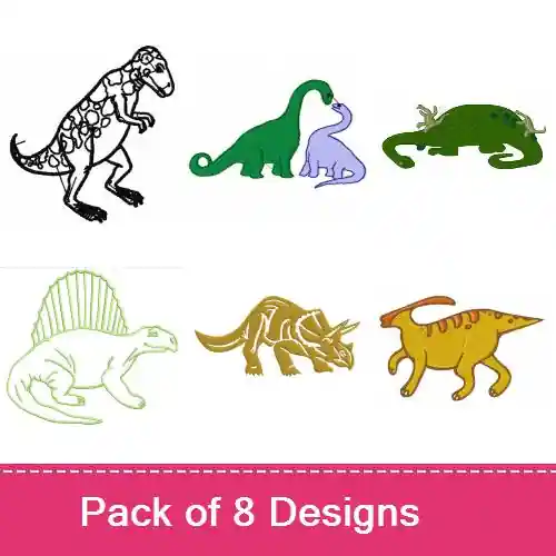 Dinosaur Decor Embroidery design pack by Ann The Gran, Embroidery Packs on EmbroideryDesigns.com Time-Limited