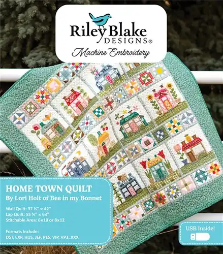Clearance Home Town Quilt Projects Machine Embroidery USB