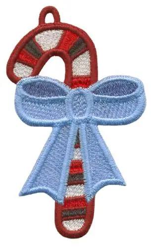 Candycane Ornament Embroidery Design Next Day Delivery