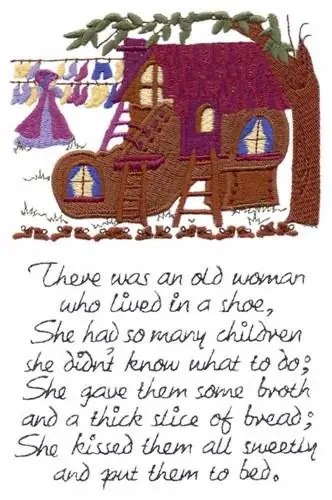 Woman In Shoe Embroidery Design Today Only