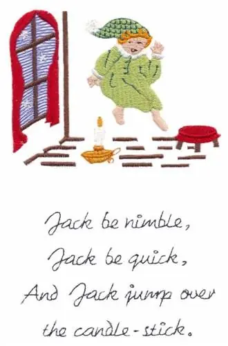 Jack Be Nimble Embroidery Design Limited Edition