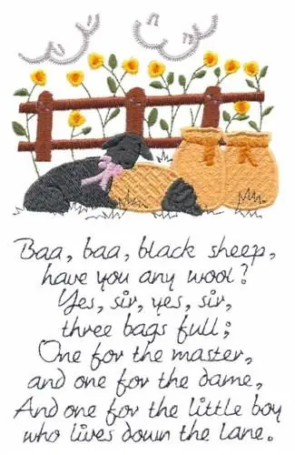 High Quality Black Sheep Embroidery Design
