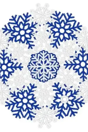 Worldwide Shipping Snowflake Mandala Embroidery Design
