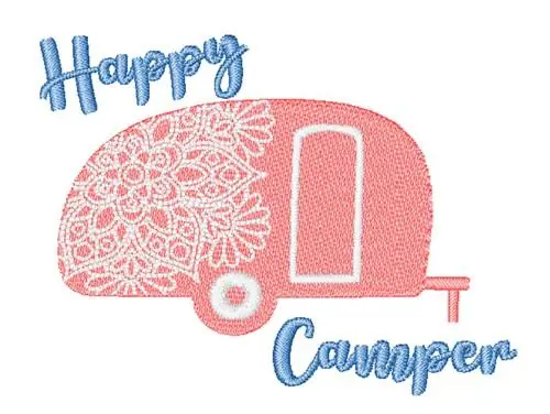Buy Online Happy Camper Embroidery Design