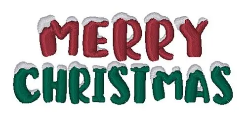 Affordable Merry Christmas Snow Embroidery Design