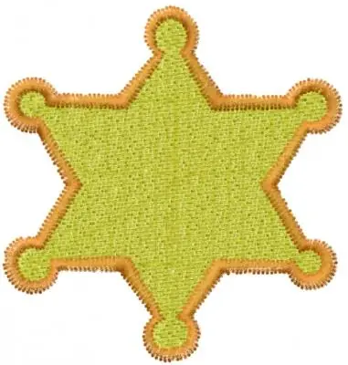 Editor’s Pick Sheriffs Star Embroidery Design
