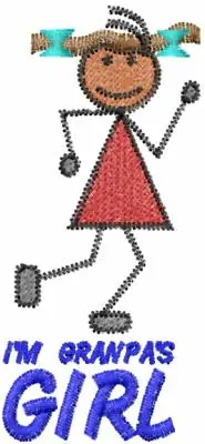 IM GRANPAS GIRL Embroidery Design Reduced Price