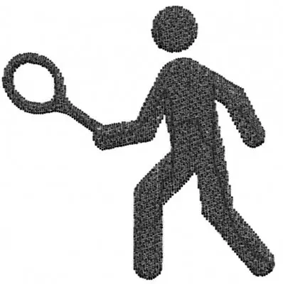 Markdown Tennis Player Embroidery Design