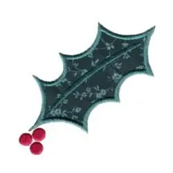 Luxury Applique holly leaf Embroidery Design