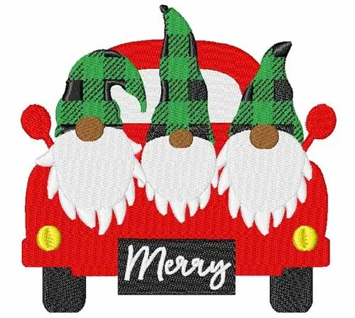 Merry Gnomes Embroidery Design Save Now