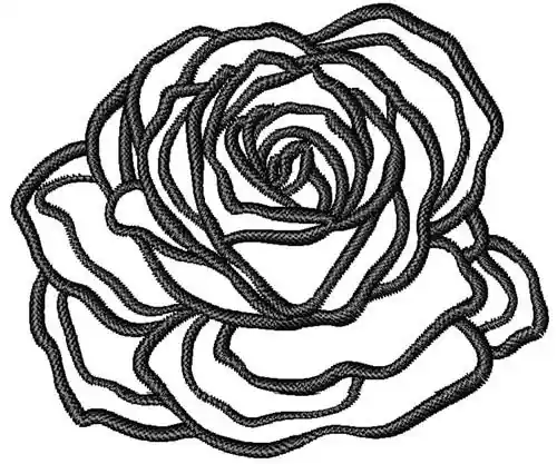 Last Chance Rose Outline Embroidery Design