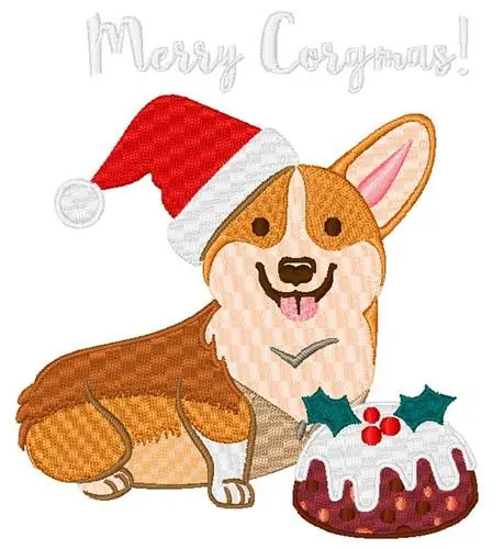 Mega Sale Merry Corgmas! Embroidery Design