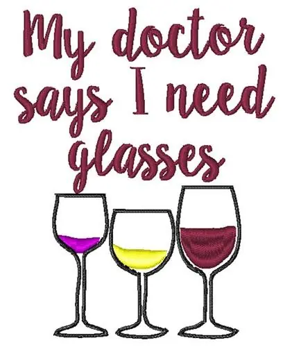 I Need Glasses Embroidery Design Original