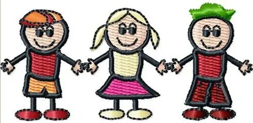 3 Stick Kids Embroidery Design Discount