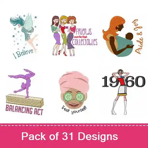 100 Princess Embroidery design pack by Ann The Gran, Embroidery Packs on EmbroideryDesigns.com Place Order
