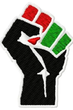 Black Power Embroidery Design Popular