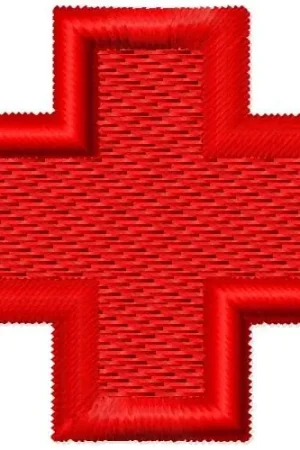Price Cut Red Cross Embroidery Design