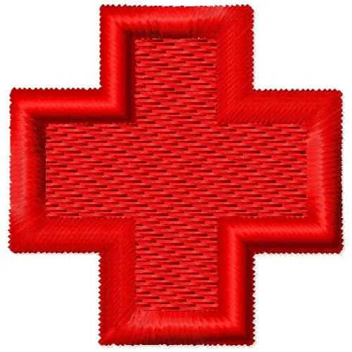 Price Cut Red Cross Embroidery Design