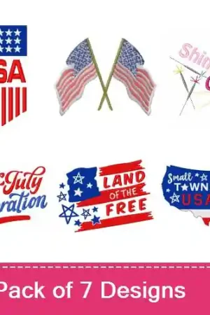 4th Of July Celebration Embroidery design pack by Ann The Gran, Embroidery Packs on EmbroideryDesigns.com Holiday Sale