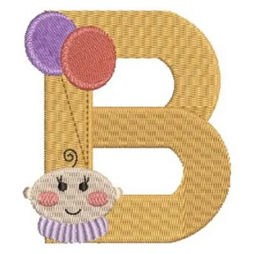 Baby Fun Alphabet B Embroidery Design Exclusive