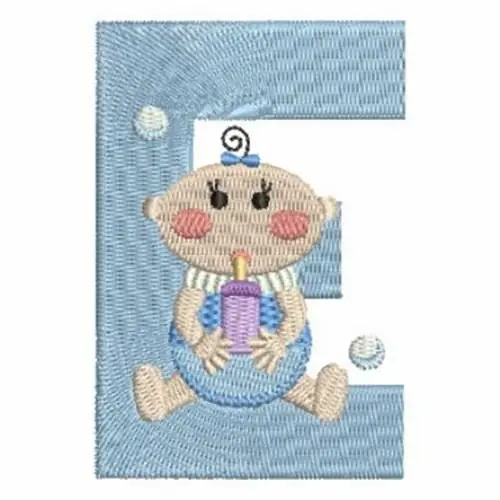 Baby Fun Alphabet E Embroidery Design Place Order